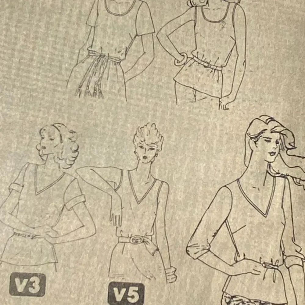 Vtg Top Pattern Miss 14 Simplicity 5380 Tank Comfort Classic Timeless Minimalist